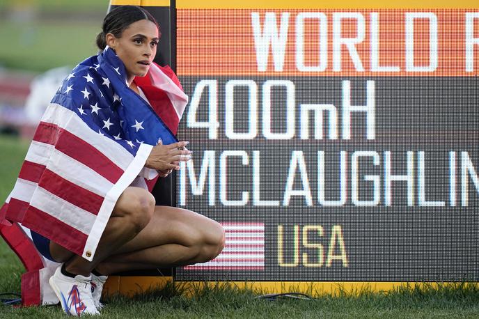 Sydney McLaughlin | Sydney McLaughlin-Levrone je v teku na 400 metrov z ovirami postavila nov svetovni rekord. | Foto Guliverimage
