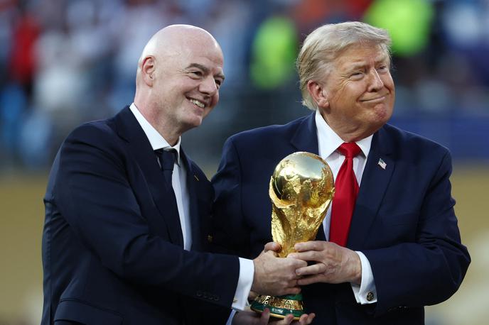 Donald Trump Gianni Infantino | SP 2026, ki je potekal v ZDA, Kanadi in Mehiki, sta v mnogočem zaznamovala predsednika Gianni Infantino (Fifa) in Donald Trump (ZDA). | Foto Reuters