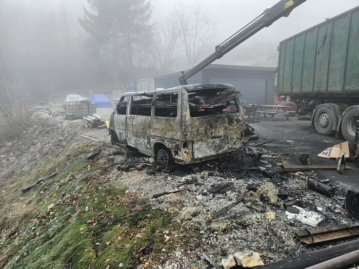 Jan Mrak požar reli dirke Vojsko | Foto: osebni arhiv Jan Mrak