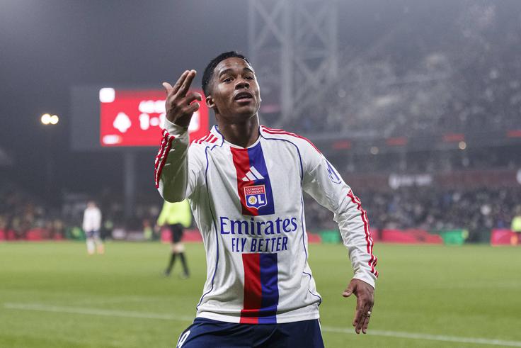 19-letni Brazilec Endrick, ki nastopa za Lyon kot posojeni napadalec Reala, je v izjemni strelski formi. V polno je zadel tudi v pokalu proti Lavalu. | Foto: Guliverimage