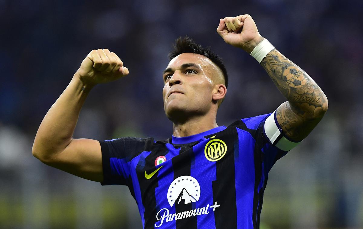 Inter MIlan Lautaro Martinez | Lautaro Martinez je v drugem polčasu z dvema goloma potrdil tretjo zmago Interja. | Foto Reuters