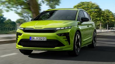 Škoda enyaq RS - strupeno zelena barva ni naključje, električni SUV tudi kot RS
