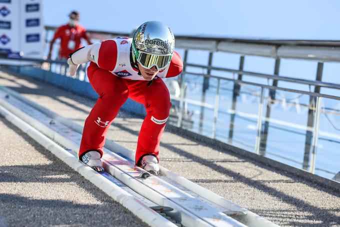Timi Zajc je pričakovano med bolj pripravljenimi skakalci. | Foto: Sportida