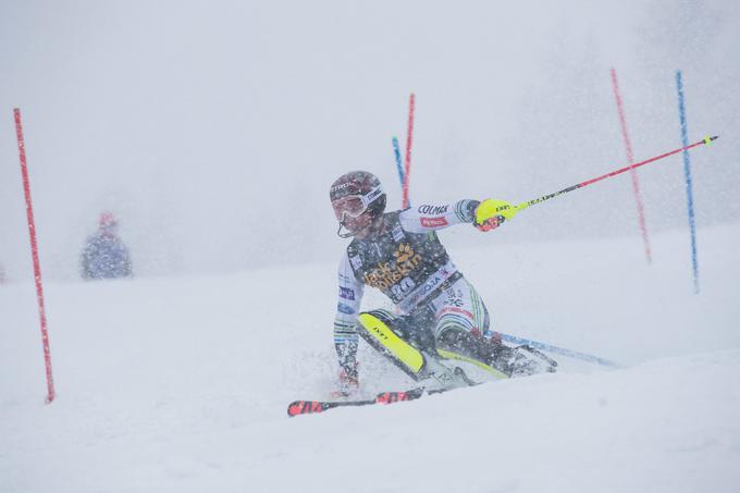 Po ponesrečenem veleslalomskem nastopu je Žan Kranjec še osmič zapored ostal brez slalomskih točk. | Foto: Grega Valančič/Sportida