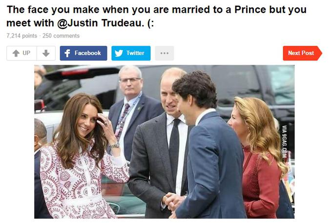 "Ko si poročen s princem, nato pa spoznaš šarmantnega premierja Kanade Justina Trudeauja ..." | Foto: Matic Tomšič