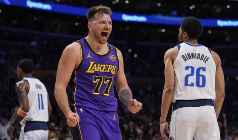 Velika zmaga Lakers na najtežje pričakovani tekmi, Luka Dončić s trojnim dvojčkom