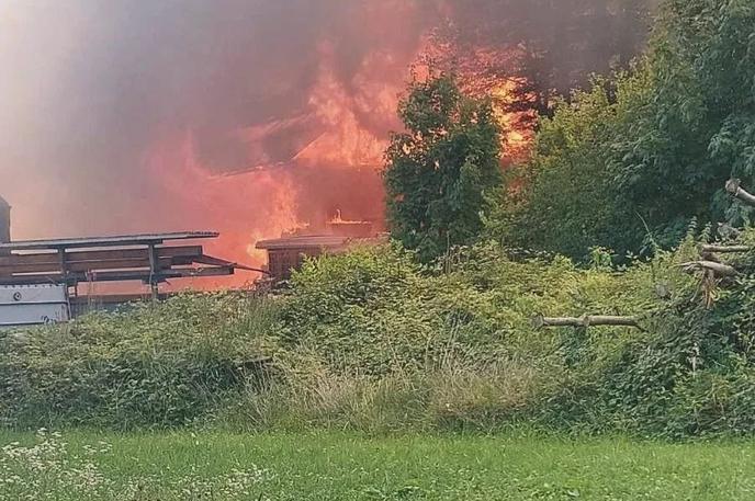 Požar | Gasilcem je požar uspelo pogasiti do 16. ure.  | Foto PGD Dvor Pri Polhovem Gradcu/FB