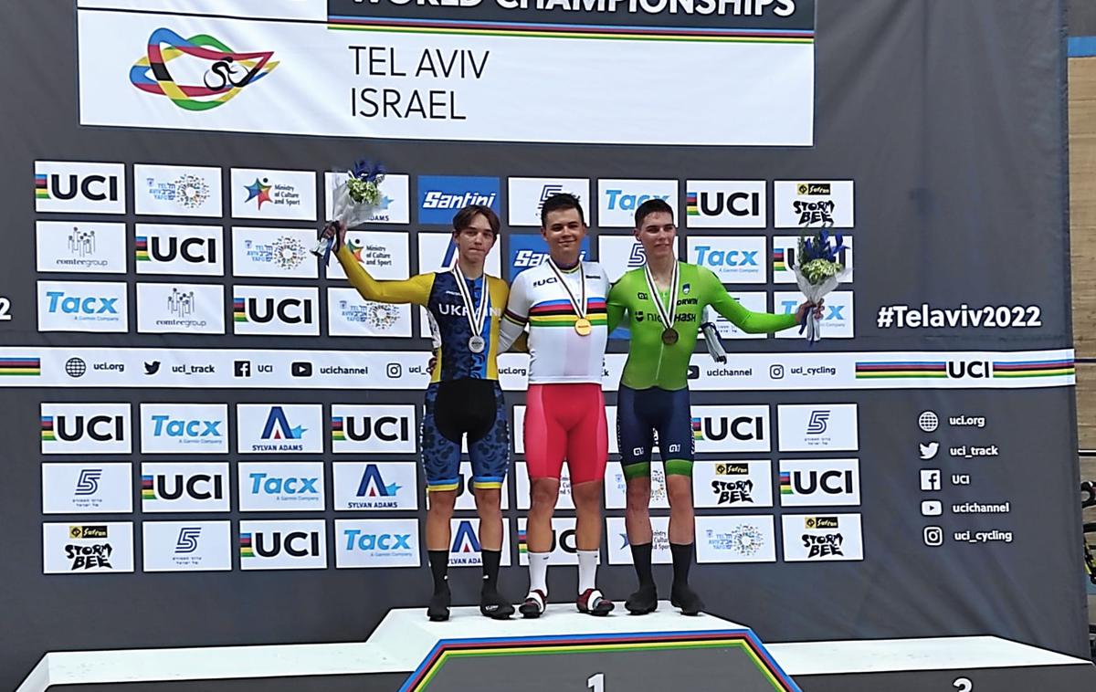 Žak Eržen, Tel Aviv | Žak Eržen je na SP v Tel Avivu osvojil bronasto medaljo. | Foto Kolesarska zveza Slovenije