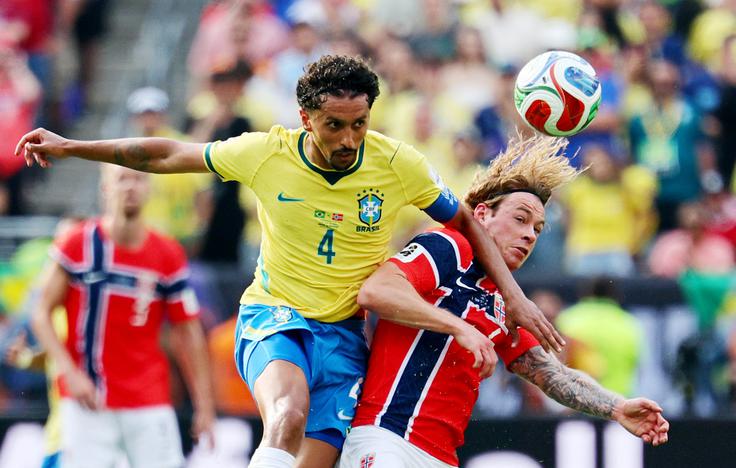 Marquinhos se želi oddolžiti navijačem z osvojitvijo SP 2030. | Foto: Reuters