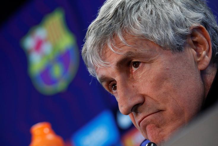 Quique Setien je do zdaj na klopi Barcelone zbral 11 zmag, tri remije in tri poraze. | Foto: Reuters