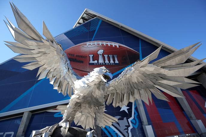 Pred super bowlom LIII | V 53. finalu ameriške nogometne lige NFL se bosta v nedeljo pomerili moštvi New England Patriots in Los Angeles Rams. | Foto Reuters