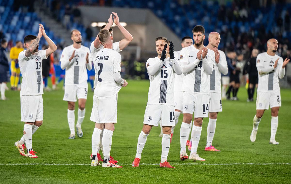 Slovaška Slovenija | Slovenska reprezentanca je v Bratislavi uresničila prvi cilj in ostala neporažena. O tem, kdo bo igral v ligi B lige narodov, se bo tako odločalo v nedeljo v Ljubljani. | Foto Guliverimage