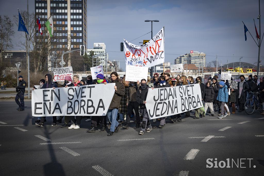 Shod v podporo študentov v Srbiji