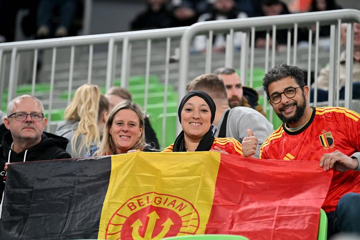 V Stožicah je imela svoje navijače tudi Belgija. | Foto: Guliverimage
