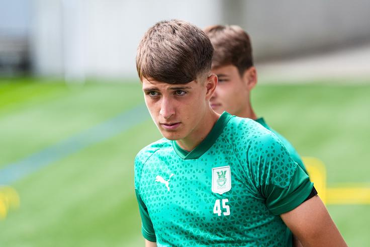 Mateo Ačimović na torkovem treningu. | Foto: Aleš Fevžer