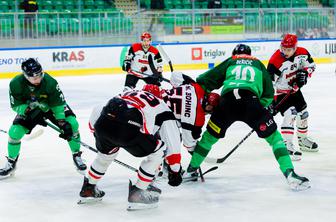 Olimpija po preobratu do druge zmage nad Jesenicami