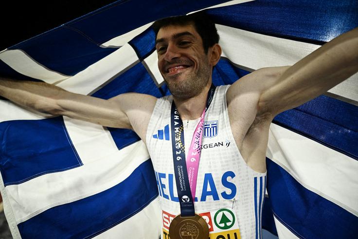 Miltiadis Tentoglu je ubranil naslov evropskega prvaka. | Foto: Reuters