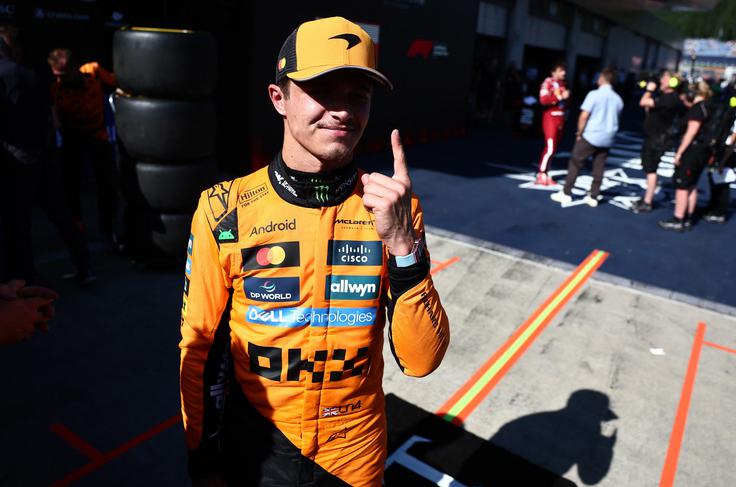 Lando Norris je zmagal tretjič letos. | Foto: Reuters