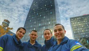 Na vrh najvišje zagrebške stavbe najhitreje pritekli slovenski gasilci