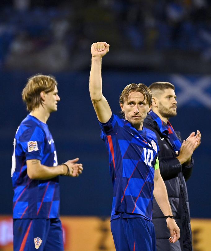 Luka Modrić je za Hrvaško zbral že 181 nastopov. Več jih je od Evropejcev zbral le Ronaldo. | Foto: Guliverimage