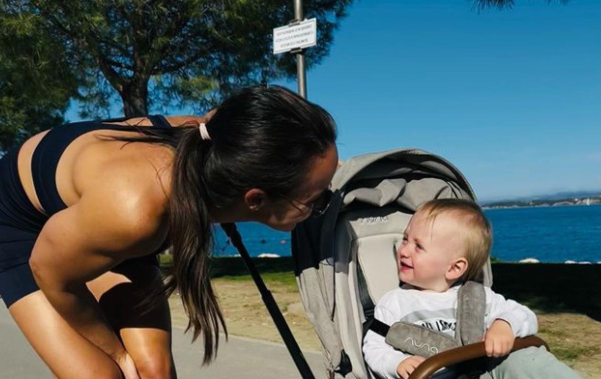 Anja Osterman | Anja Osterman dopoldne trenira, popoldne pa svoj čas posveti sinu Ariju. | Foto Osebni arhiv