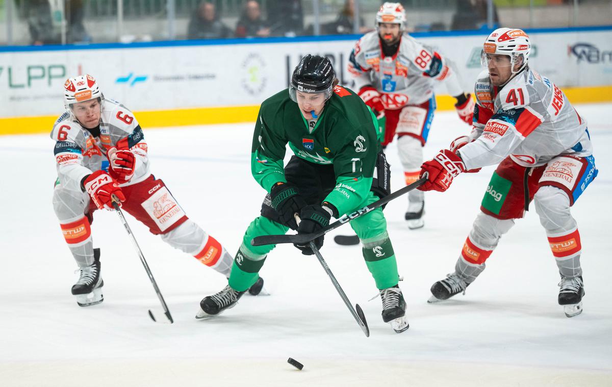 Hk Olimpija : Kac Celovec | Olimpija je izgubila domač spopad s Celovčani. | Foto Domen Jančič