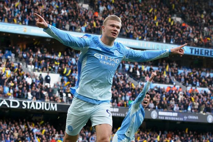 Erling Haaland, Manchester City | Erling Haaland je dvakrat meril v polno. | Foto Reuters