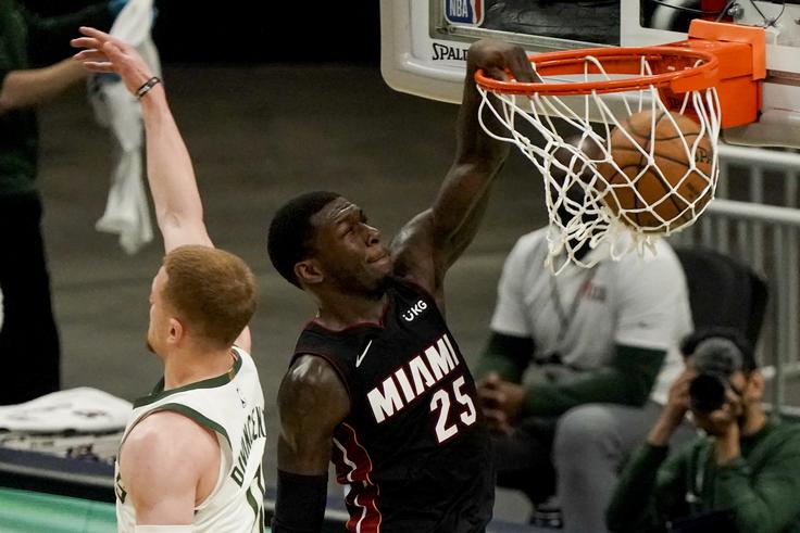 Kendrick Nunn je v statistiko Miamija prispeval 31 točk, kar je njegov rekord sezone. | Foto: Guliverimage/Vladimir Fedorenko
