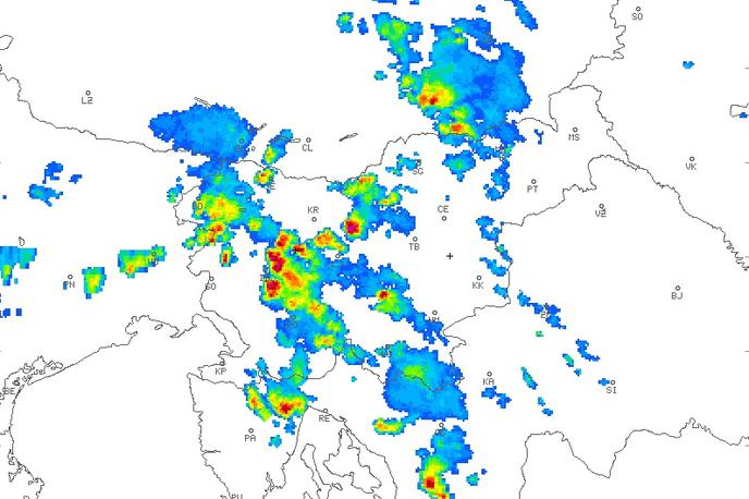 Arso radarska slika padavin | Foto Arso