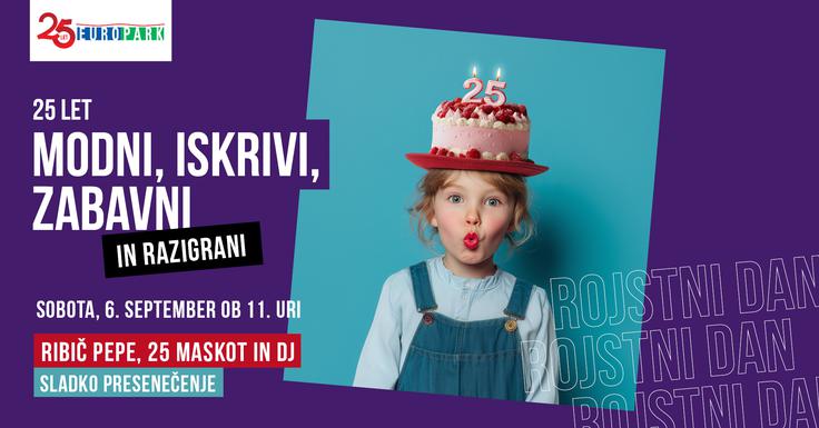 V soboto, 6. septembra, obiskovalce čaka praznovanje za vso družino z Ribičem Pepetom in 25 maskotami. | Foto: AV Studio / Europark d.o.o.