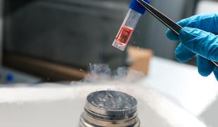 Ena od posod z vzorci Biobanke huje okvarjena
