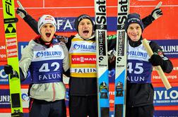 Slovenski dan v Falunu: Lanišek slavil in prevzel skupno vodstvo, Prevc tretji #video