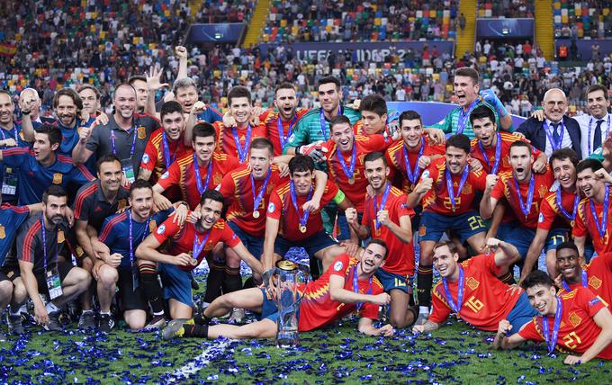 Naslov evropskega prvaka do 21 let brani Španija, ki je bila najboljša leta 2019 v Italiji.  | Foto: Reuters