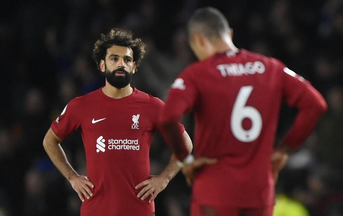 Brighton Liverpool Mo Salah | Branilec pokalnega naslova Liverpoola je izpadel v osmini finala proti Brightonu. | Foto Reuters