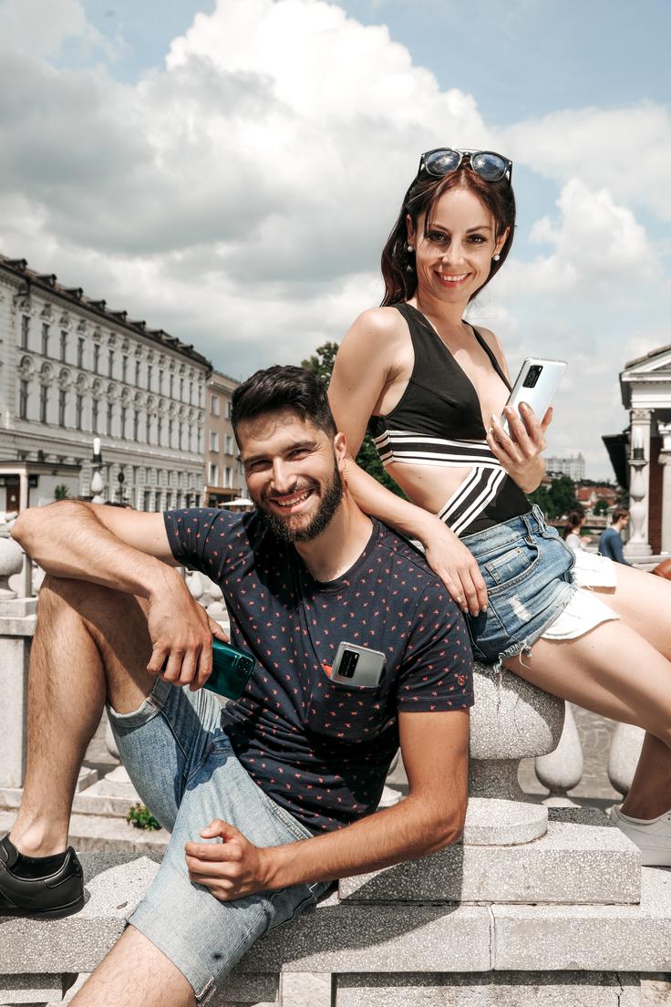Huawei P40 Pro uporabljata tudi Ana Klašnja in Uroš Bitenc. | Foto: 