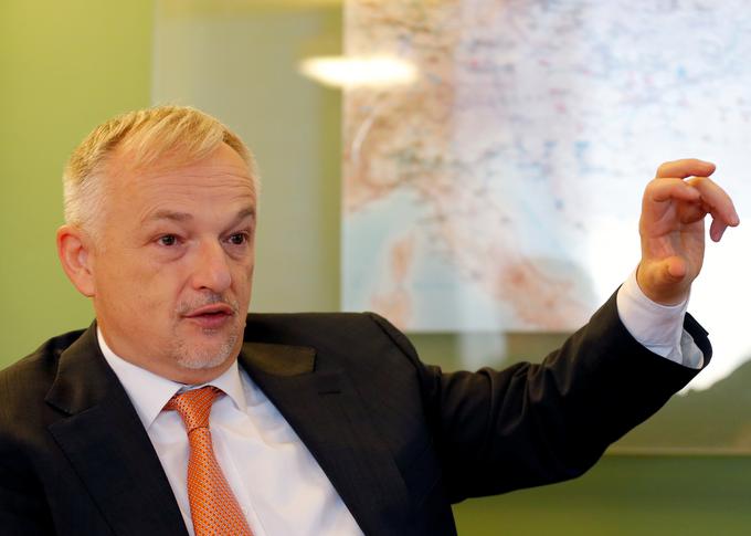 Predsednik uprave madžarskega Mola Zsolt Hernadi še vedno ne more obiskati Slovenije. | Foto: Reuters