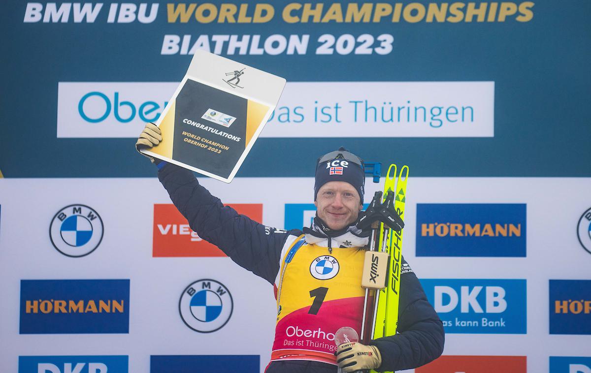 svetovno prvenstvo, biatlon, šprint, Oberhof | Johannes Thingnes Boe je svetovni prvak v šprintu. | Foto Grega Valančič/Sportida