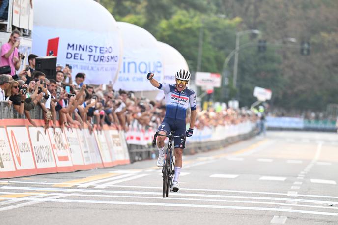 Ilan Van Wilder | Mladi Belgijec Ilan Van Wilder je zmago na dirki Tre Valli Varesine posvetil moštvenim tovarišem in osebju ekipe Soudal - QuickStep. | Foto Guliverimage