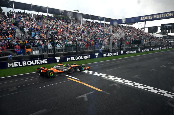 Melbourne Lando Norris McLaren | Lando Norris je v Melbournu dosegel svojo peto zmago v formuli 1, drugo zaporedno. | Foto Reuters