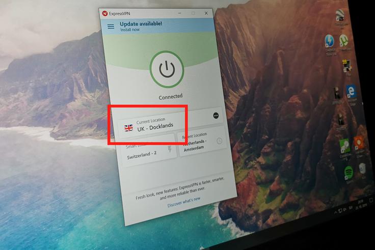 Če vas med brskanjem po spletu skrbita zasebnost in varnost ali pa želite dostopati do določenih vsebin, ki v vaši državi niso na voljo oziroma so blokirane, velja razmisliti o uporabi VPN oziroma navideznega zasebnega omrežja. Kar zadeva spletne strani, smo zaradi povezave prek ExpressVPN trenutno v Veliki Britaniji in ne v Sloveniji.  | Foto: Matic Tomšič