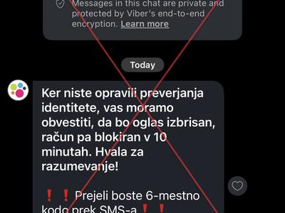 ZPS poziva k previdnosti pri nakupih prek portala Bolha