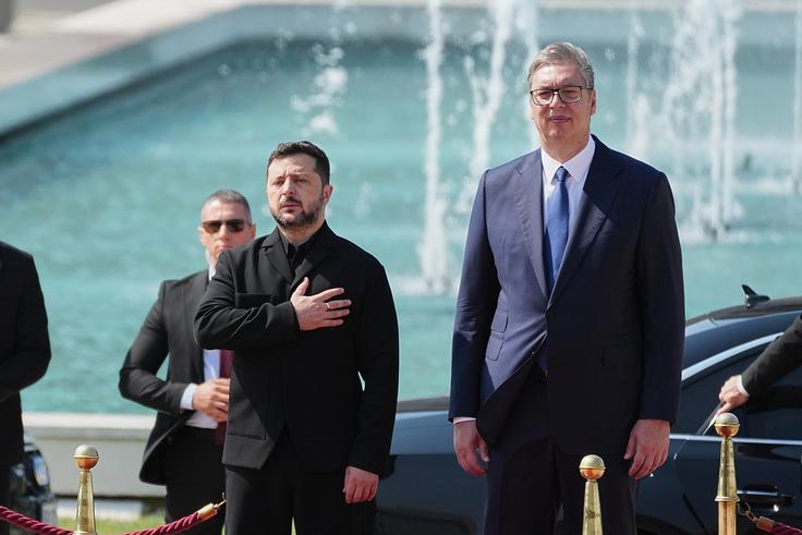 To je prvi obisk ukrajinskega predsednika v Srbiji, odkar je leta 2019 prevzel položaj, in prvi od začetka ruske invazije februarja 2022. | Foto: Guliverimage
