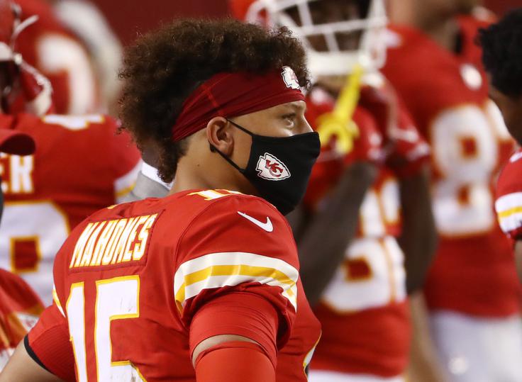 NFL Mahomes se z žvižgi ni ukvarjal, na igrišču je opravil svoje delo, tako kot na zadnjem Super Bowlu. | Foto: Getty Images