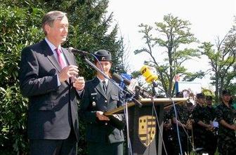 Predsednik Türk pozdravil vojake ob vrnitvi z mirovnih misij