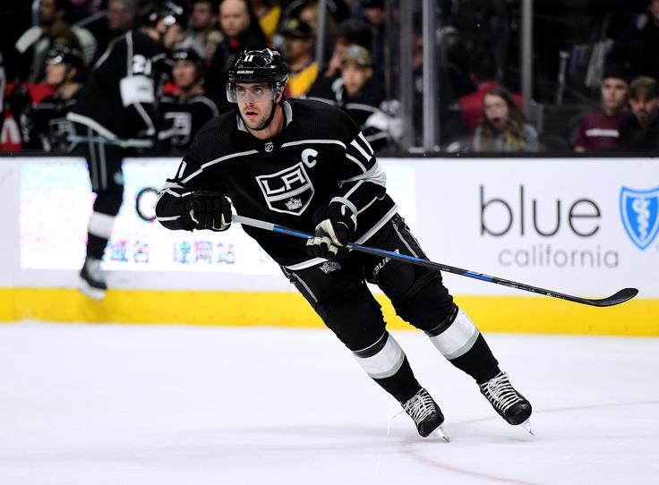 Anže Kopitar je proti vratom Las Vegasa ustrelil enkrat. | Foto: Getty Images