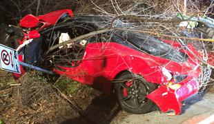 Razbiti ferrari 458 speciale tudi opomin voznikom v Sloveniji #foto