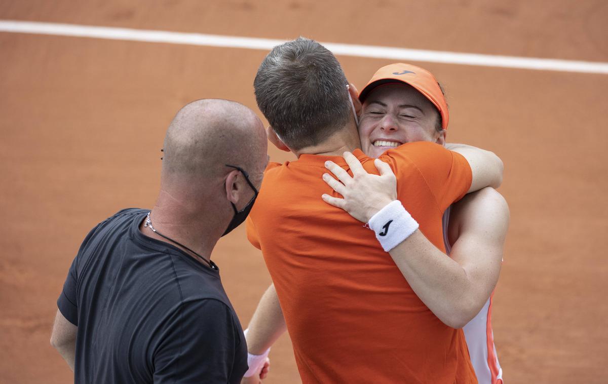 Tamara Zidanšek | Matej Lunežnik je bil zelo čustven ob zmagah Tamare Zidanšek. | Foto Guliverimage