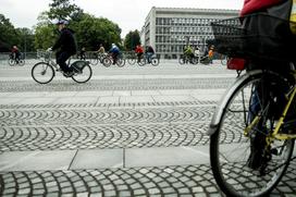 Protesti kolesarjev v Ljubljani