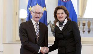 Van Rompuy v Slovenijo ni prišel delit naukov