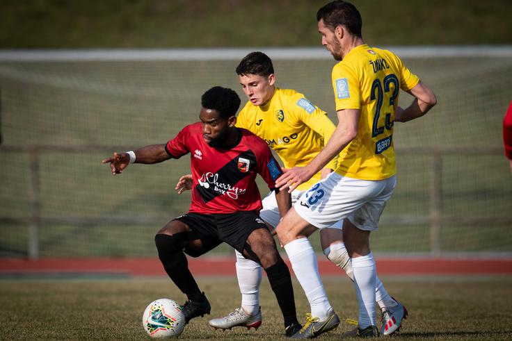 Rodrigue Bongongui je poskrbel za rezultat prvega polčasa, po katerem je Tabor vodil z 1:0. | Foto: SPS/Sportida